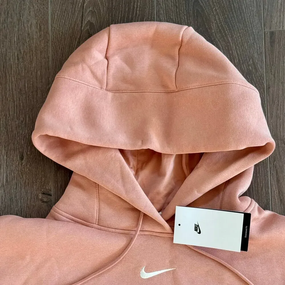 Nike Sportswear Phoenix Fleece Oversized Hoodie Sweatshirt Rose Blush Women XL